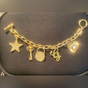 Guess gold tone chain bracelet